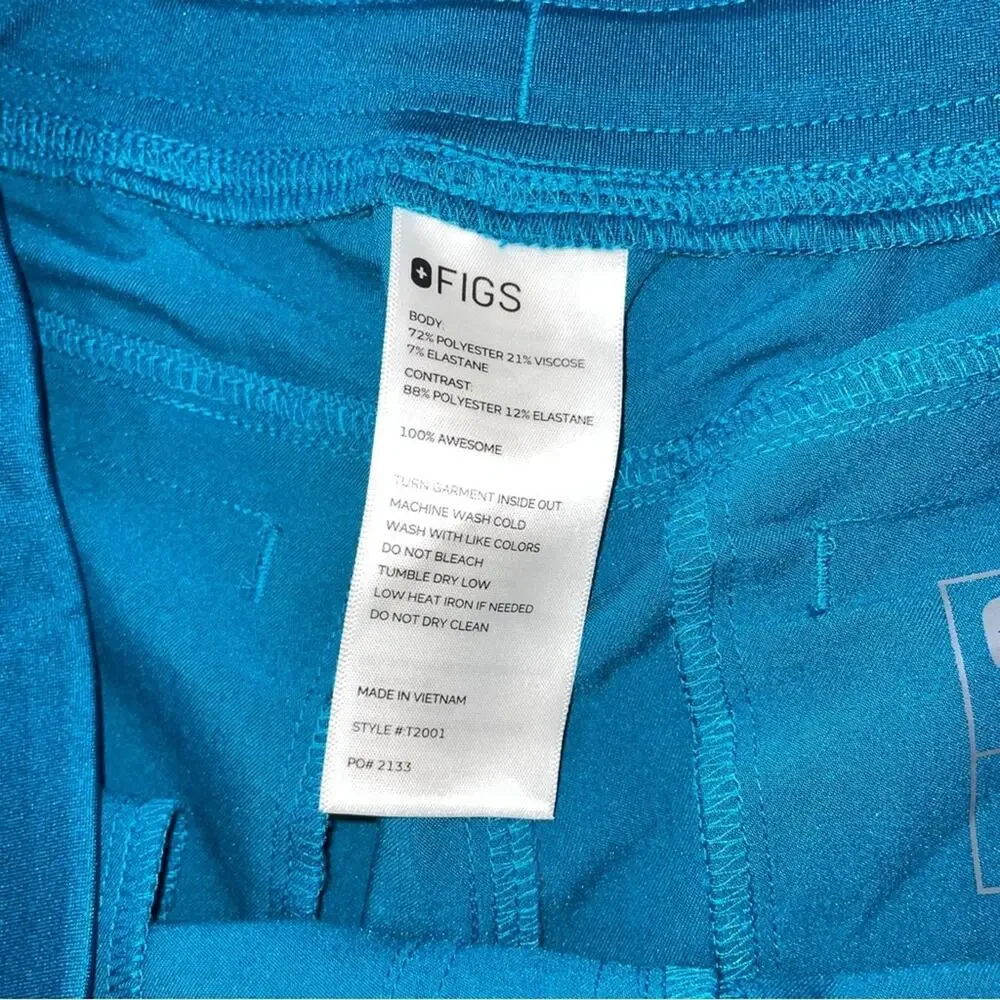 FIGS Axim Cargo Scrub Pant Men’s Medium Blue T2001 Technical Collection